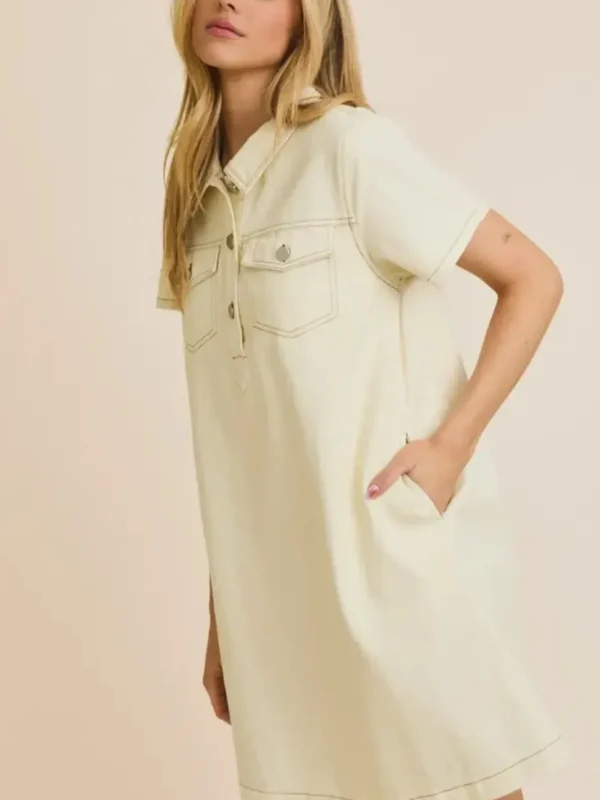 Gill short dress - cream