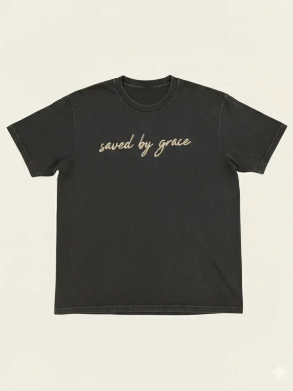 Saved by Grace - washed black