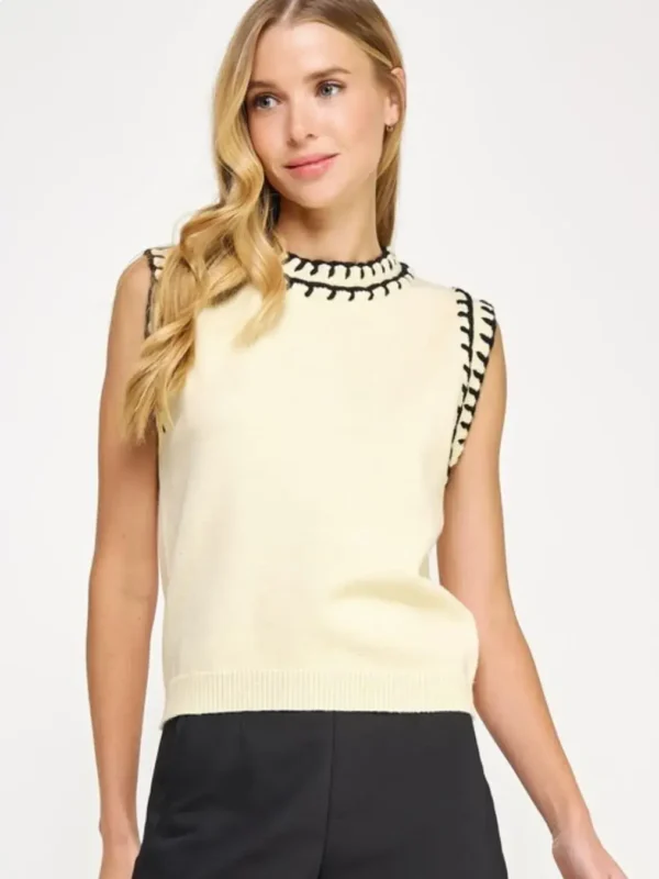 Pullover Sweater vest - Ivory