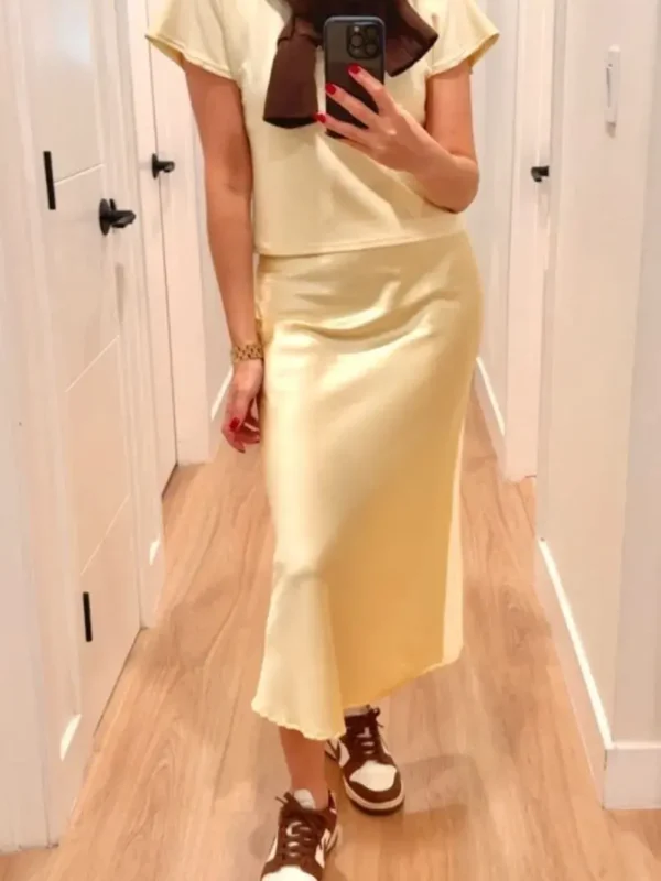 Aniston skirt - Butter Yellow